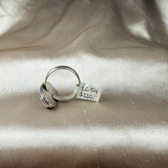 Handmade Silver Pink precious stone Ring Oval Gemstone Jewelry Size 9 - Picture 4 of 5